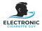 Electronic cigarette store logo with circuit board graphic and text reading "Electronic Cigarette Co.